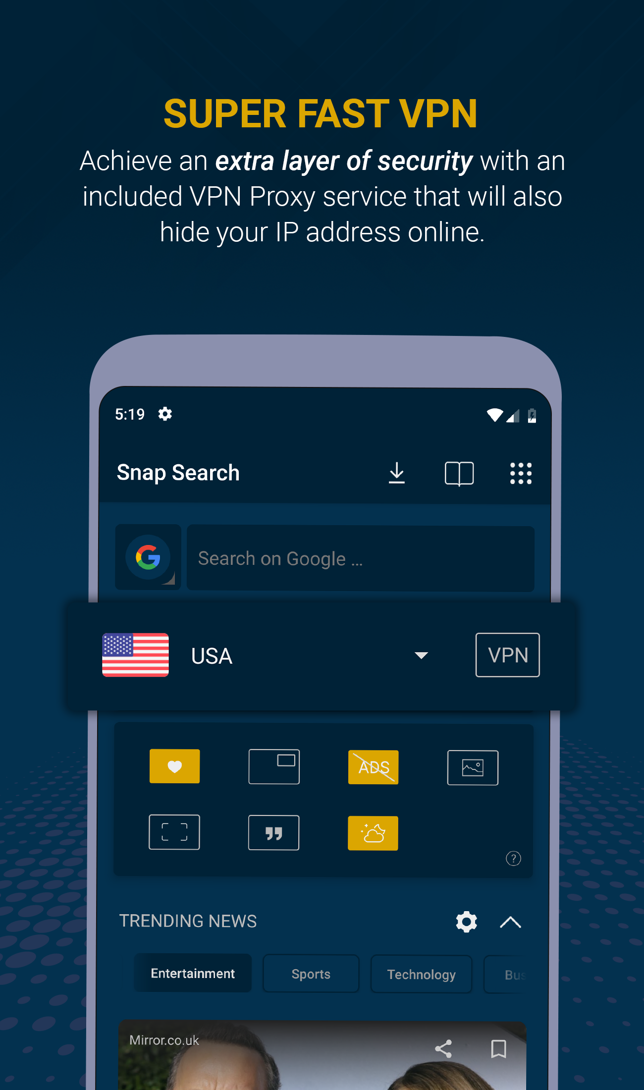 Snap Search App Store Screenshot VPN